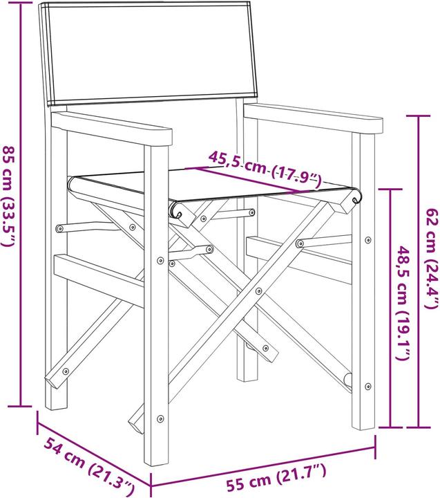 Produktbild vidaXL Klappstuhl