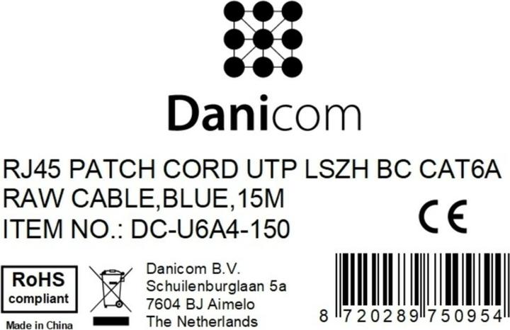 Produktbild Dsit CAT6a Netzwerkkabel 100% Kupfer (CAT6a, 15 m)