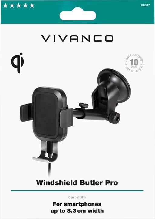 Actual product image Vivanco WSBUTLERPROVV Car cradle w. charging function