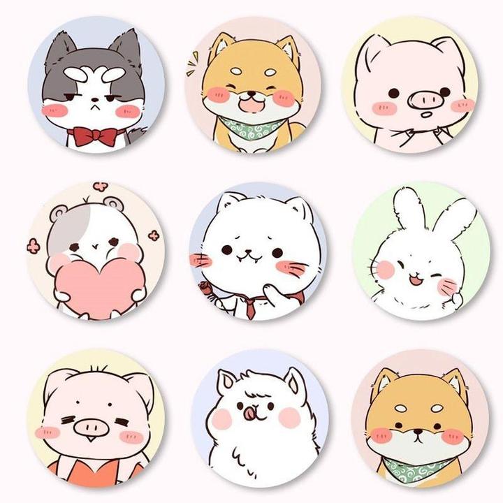 Actual product image JTI Round patches - animal pattern - 120 pcs (120 x)