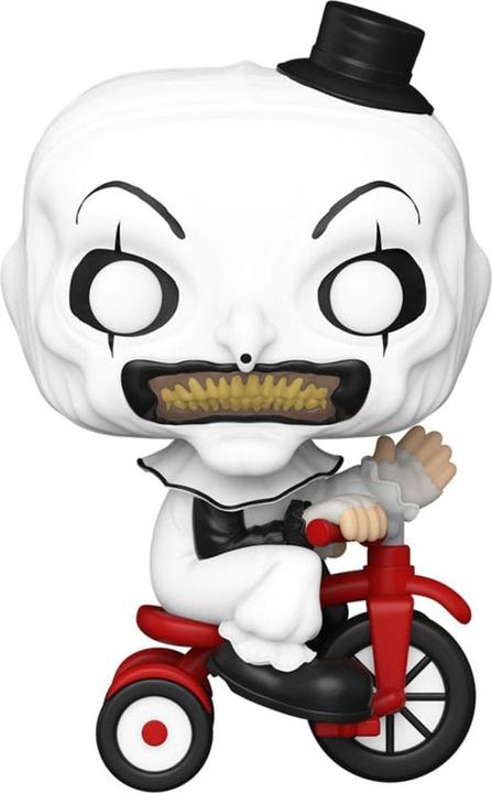 Actual product image Funko Terrifier POP! movies vinyl figurine Art the Clown w/bike 9 cm