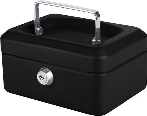 Actual product image pavo Cash box, black, dimensions: (W)150 x (D)115 x (H)80 mm