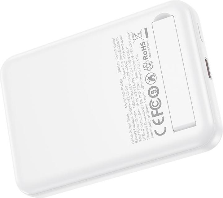 Actual product image xO power bank magnetic PR264 20W 10000mAh white (10000 mAh, 20 W, 37 Wh)