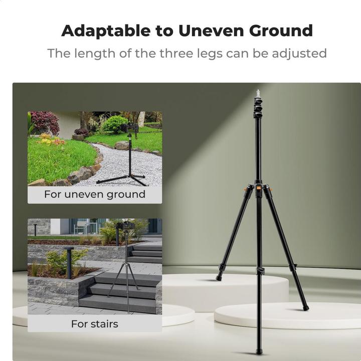 Produktbild K&F Concept 2.6m Extendable/Foldable Photography Light Stand, Carbon Fiber (5 kg)