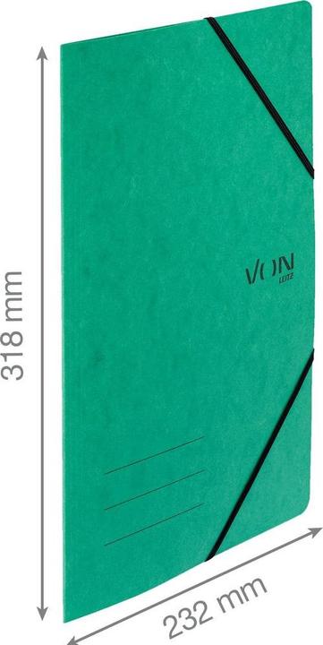 Produktbild von Gummibandmappe A4, Grün, 5 Stück (A4, 5x)