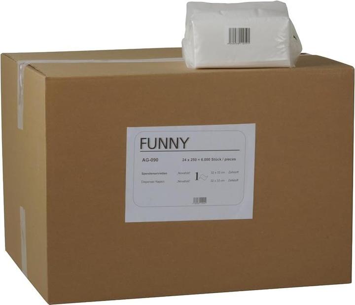 Actual product image Funny Novafold dispenser greases 1 layer high white 30 x 32 cm packed per 24 pieces 24 x 250 pieces (24 pcs., 30 x 32 cm)