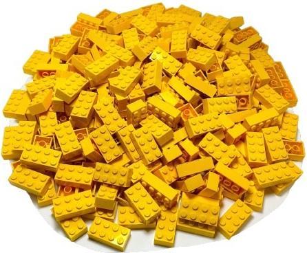 Productafbeelding LEGO 2x4 Bakstenen Hoog Geel - Klassiek, Basic, Stad - Gele Bakstenen 3001 NIEUW! Hoeveelheid 50x (3001)