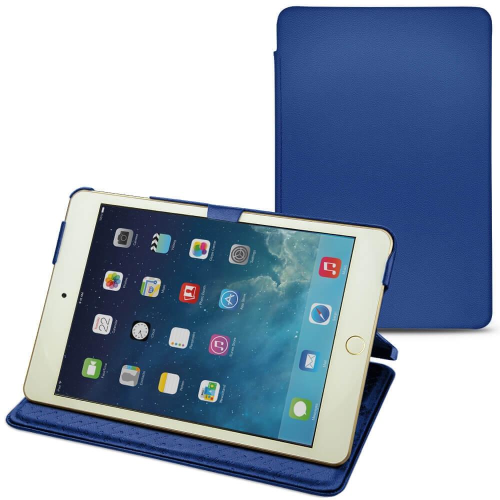 Noreve Lederschutzhülle horizontal (iPad Mini 5), Tablet Hülle, Blau