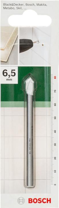 Immagine prodotto Bosch Zubehör Trapano per piastrelle D= 6,5 mm L= 80 mm (5 mm)