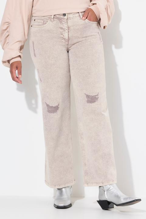 Image du produit Angel of Style Jeans, weites Bein, Destroy-Effekte, 5-Pocket (44)