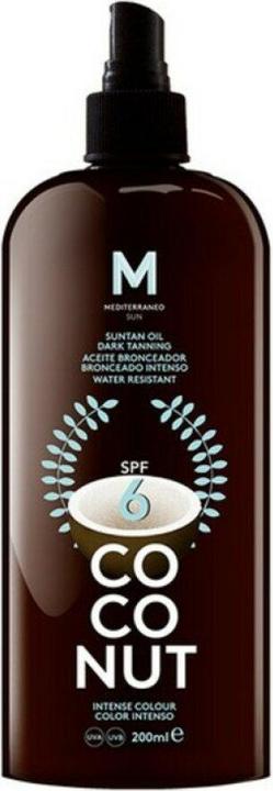Produktbild Mediterraneo Sun COCONUT suntan oil dark tanning SPF6 200 ml (Sonnenöl, Bis SPF 10, 200 ml)