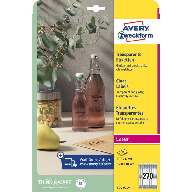 Avery, Etiketten, Transparente Etiketten