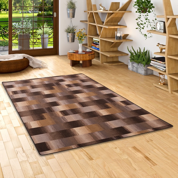 Actual product image Snapstyle Designer Velour Carpet Mystic Karo (200 x 300 cm)