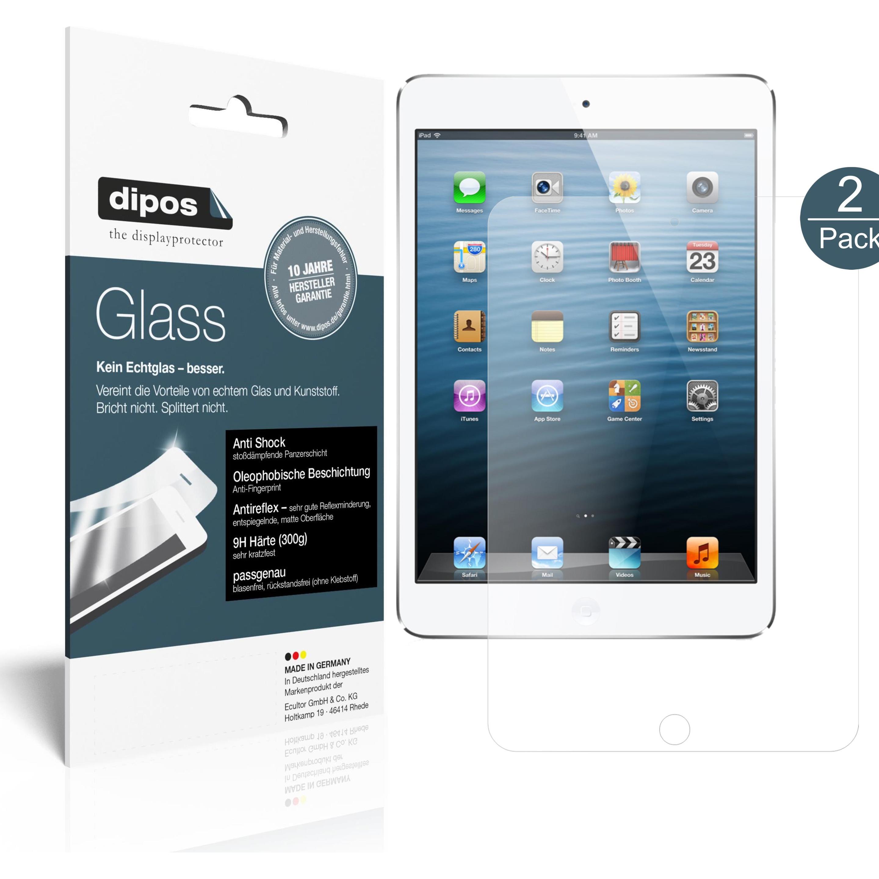 Dipos Displayschutz Anti-Shock (2 Stück, iPad 2011 (2. Gen), iPad 2012 (3. Gen), iPad 2012 (4. Gen)), Tablet Schutzfolie