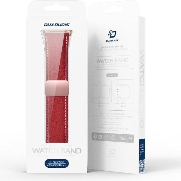 Actual product image Dux Ducis YA bracelet (42 mm, 44 mm, 45 mm, 49 mm, Genuine leather, Apple Watch Series 3, Apple Watch Series 4, Apple Watch Series 5, Apple Watch Series 6, Apple Watch Series 7, Apple Watch Series 8, Apple Watch Series 9, Apple Watch SE, Apple Watch Ultra, Apple Watch Ultra 2, Apple Watch Series 1, Apple Watch Series 2)