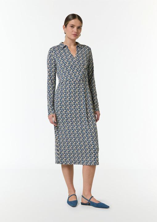 Actual product image Comma Kleid Gemustertes Midikleid in Wickeloptik (40)