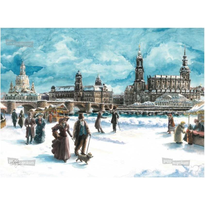Pappnoptikum 1039 - Dresden - Blick zur Augustusbrücke (Mini-Adventskalender)