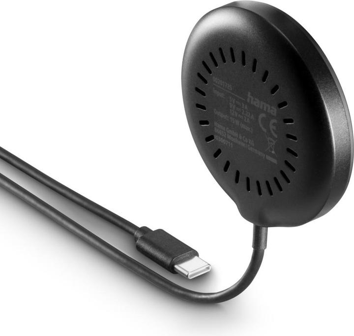 Actual product image Hama Induction charger 2500 mA Qi2 00201725 Outputs Induction charging standard (15 W)