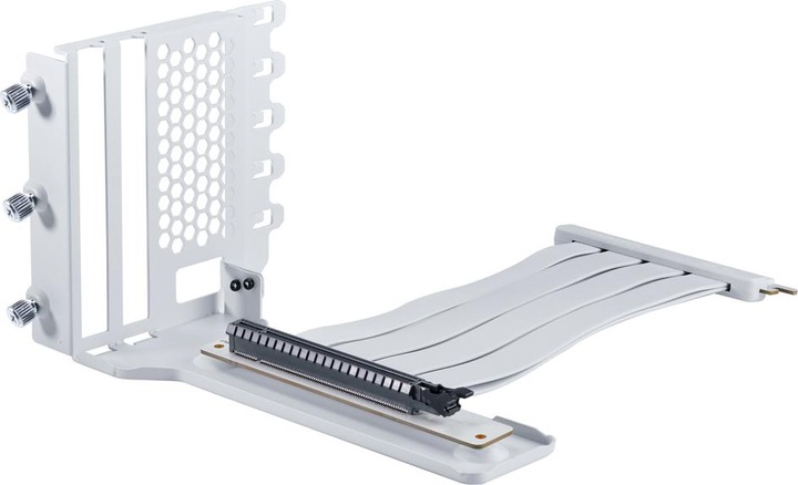 Actual product image Phanteks Vertical GPU bracket II + PCI-E 4.0 x16 riser ribbon cable, 22 cm - white