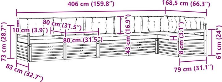 Produktbild vidaXL Outdoor-Sofa
