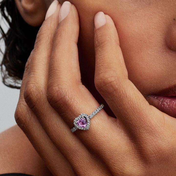 Produktbild Pandora Elevated Light Purple Heart Ring (54, 925 Silber)