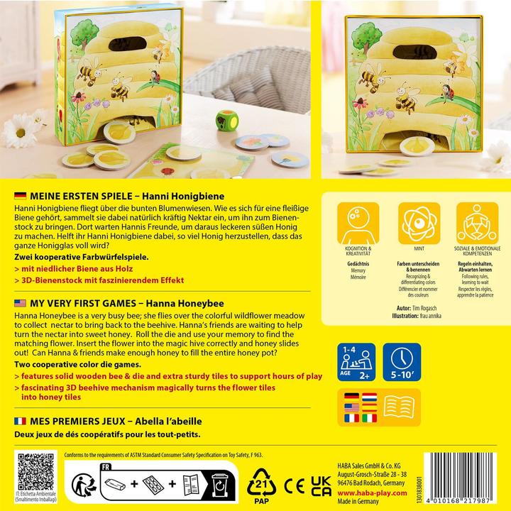 Actual product image Haba My first games - Hanni honey bee (Dutch, German, English, French, Italian, Spanish)