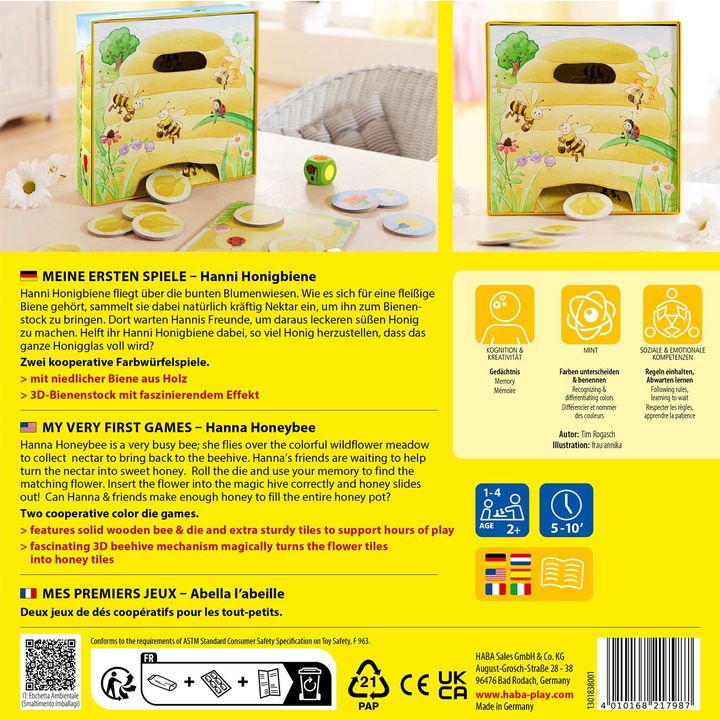 Produktbild Haba Hanni Honigbiene (Niederländisch, Deutsch, Englisch, Französisch, Italienisch, Spanisch)