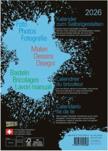 Immagine prodotto Bastelkalender schwarz (A5)