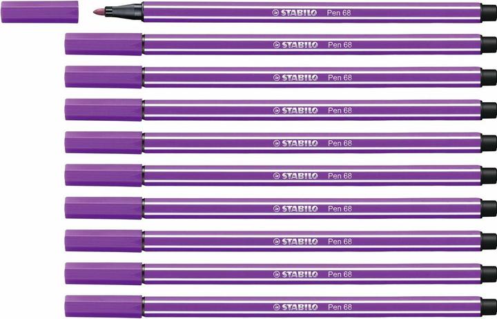 Image du produit STABILO Stylo feutre Premium - Pen 68 - Pack de 10 - violet (10 x)