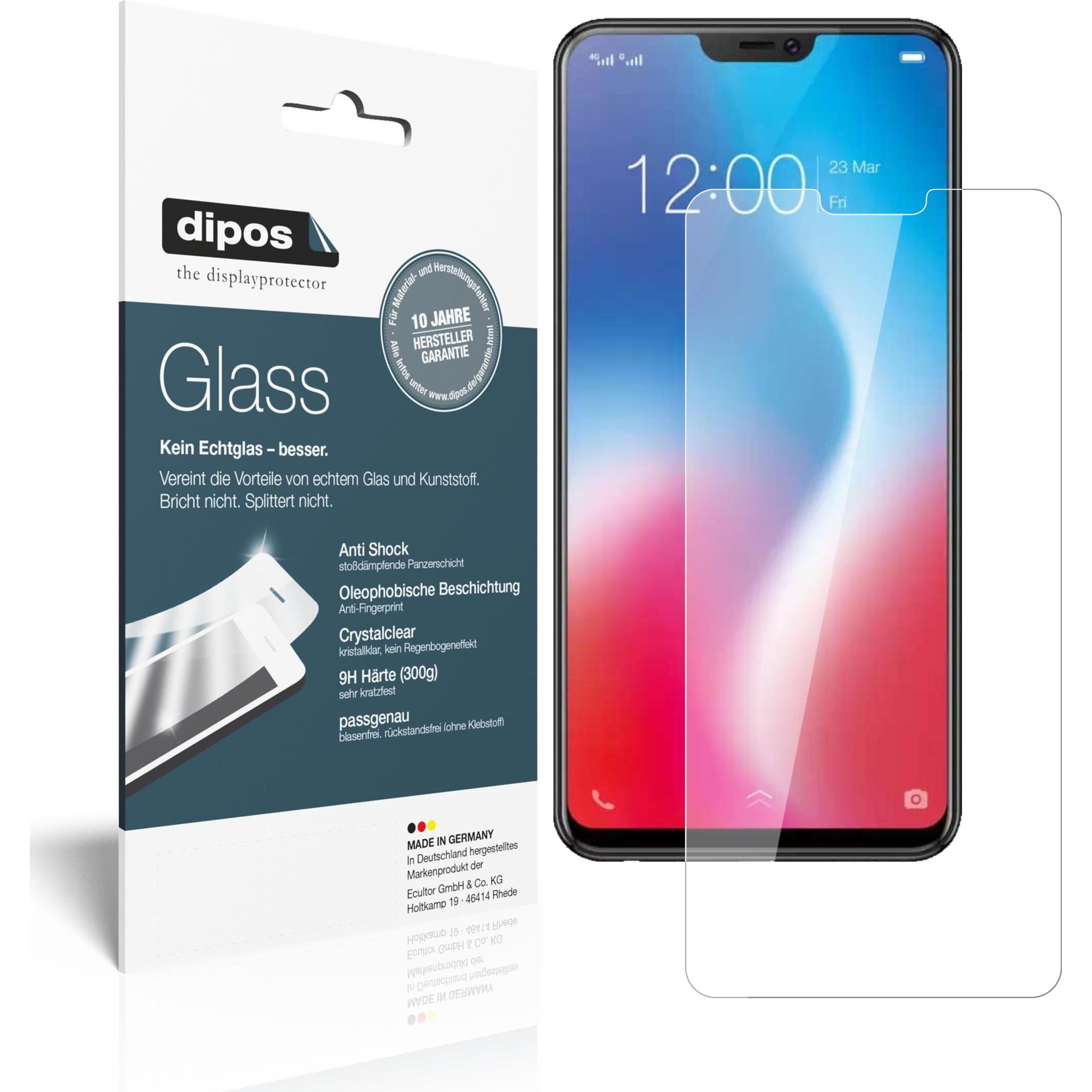 Dipos Displayschutz Anti-Shock (1 Stück, Vivo V9 Pro), Smartphone Schutzfolie, Transparent