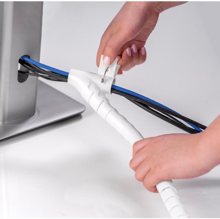 Actual product image Fellowes Cable bundler Cable Zip, white, length: 2.0 m Cable routing and protection system, diameter: 20 mm (Plastic cable ties, 2000 mm, 1 pcs.)