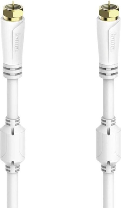 Hama SAT-Anschlusskabel, F-Stecker - F-Stecker, vergoldet, 1,5 m, 100 dB (100 dB, Antennenkabel)