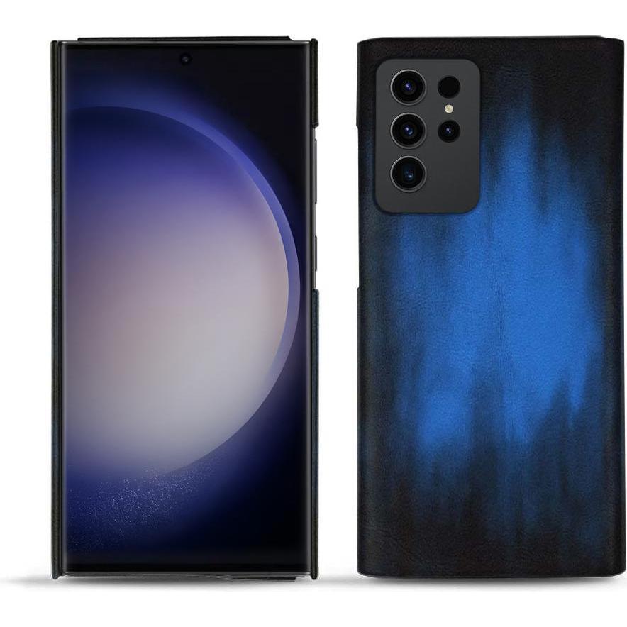 Noreve Lederschutzhülle (Samsung Galaxy S23 Ultra), Smartphone Hülle, Blau