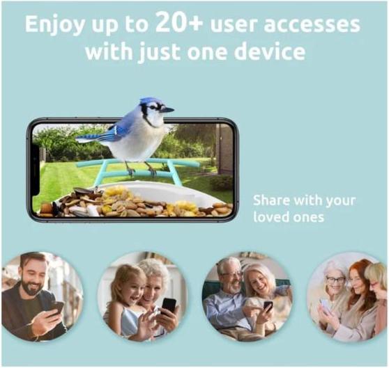 Actual product image Birdfy Bird feeder with solar panel