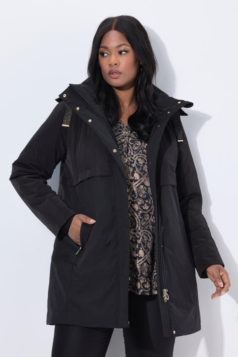 Produktbild Ulla Popken HYPRAR Sympatex Funktions-Steppjacke, wasserdicht, Kapuze (54)