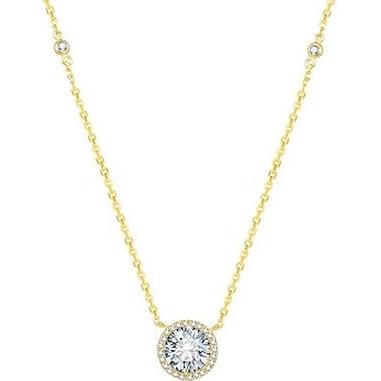 Beneto, Halsschmuck, Gold plated silver necklace with crystals AGS1135 / 47-GOLD (L)