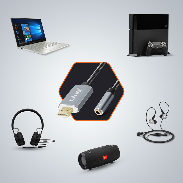 Produktbild LinQ USB / 3.5mm Klinkenadapter U3530 (USB-A, 3.5mm Klinke)