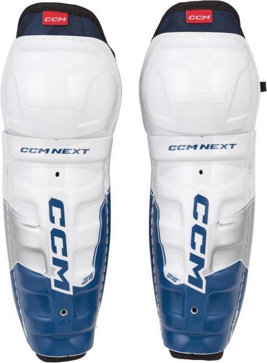 Actual product image CCM NEXT YTH hockey shin guards (9"/23 cm)