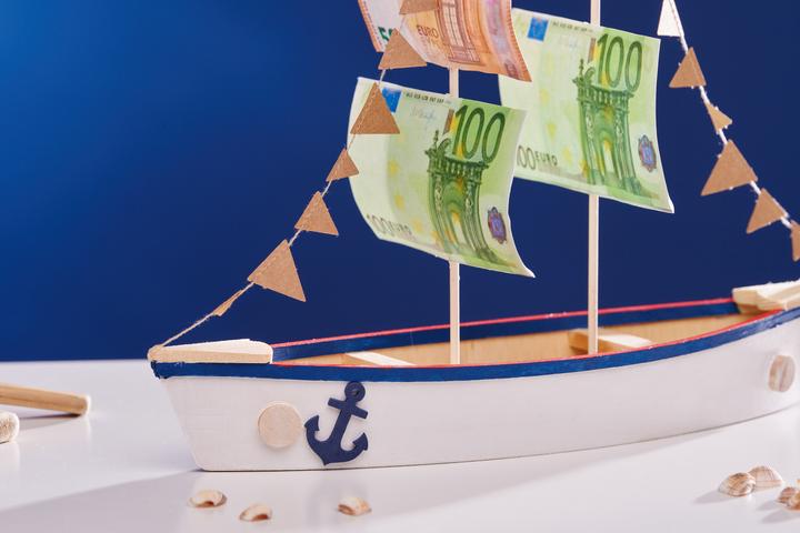 Produktbild VBS Deko-Boot "Küstennebel", Rohholz