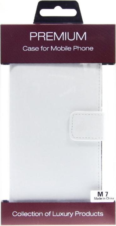 Actual product image OEM Slim Leather Book Case for HTC M7 - white 4250710508976 (HTC One)