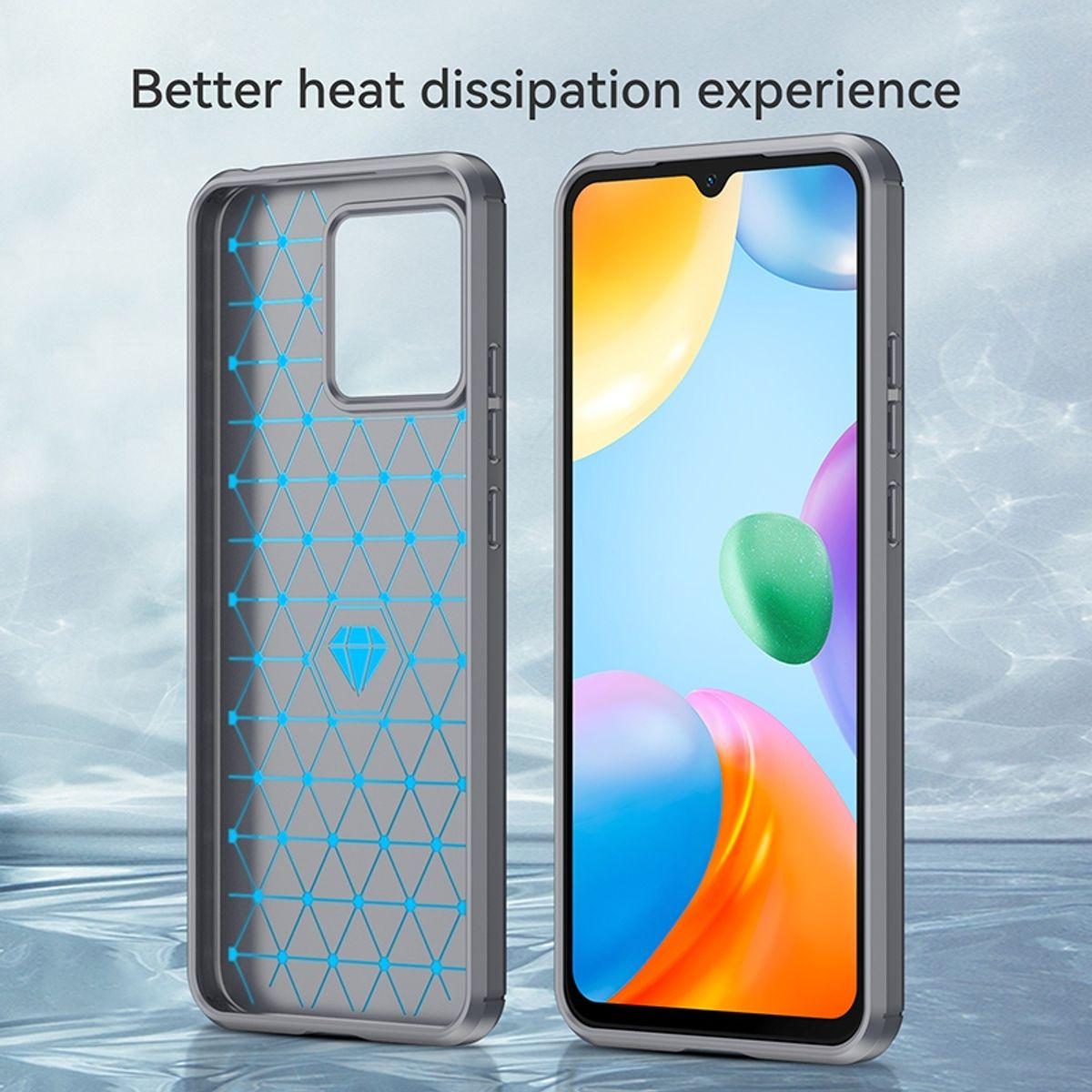 Thumbnail - König Design Hülle Handy Schutz für Xiaomi Sony Samsung Case Cover Bumper Carbon Optik Etuis (Xiaomi Redmi 10C), Smartph...