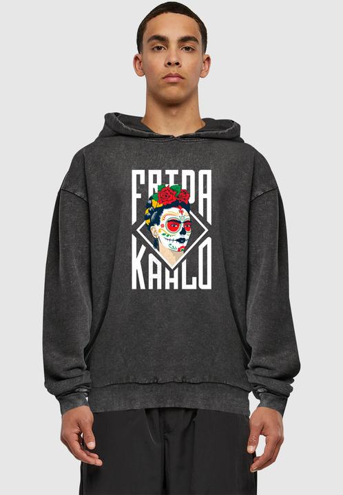 Produktbild Merchcode Frida Kahlo - Lettering Acid Washed Oversized Hoody - 178049 (L)