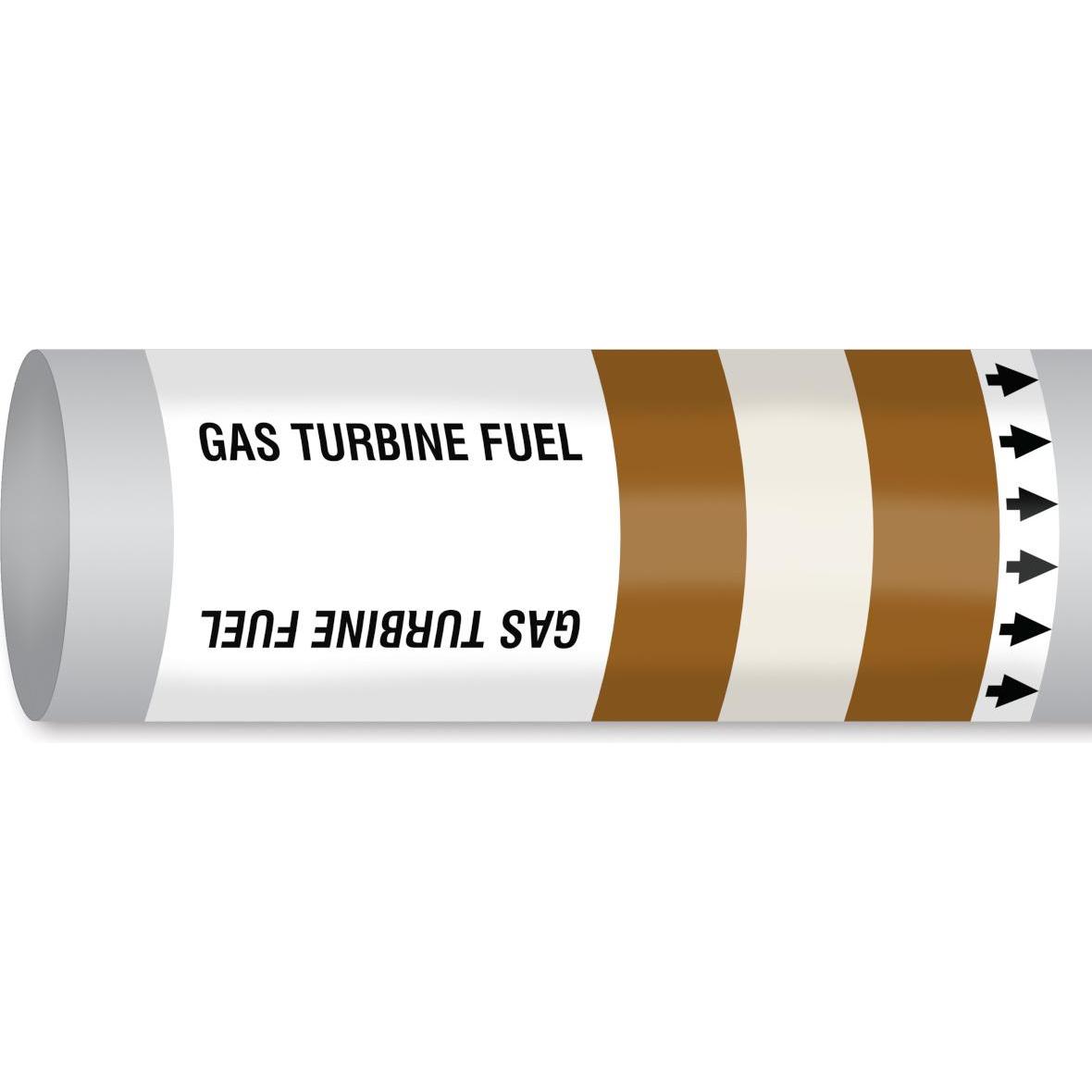 Brady B-7541, ISO 14726 IMO Rohrmarkierer - Kraftstoff für Gasturbinen, Polyester, Braun/Weiss/Brau (310659)