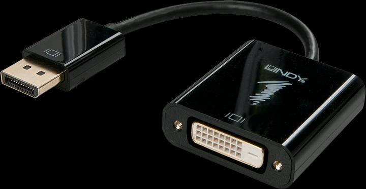 Image du produit Lindy Adaptateur DisplayPort vers DVI-D (actif, Eyefinity, Surround, Collage compatible) (DVI, 15 cm)