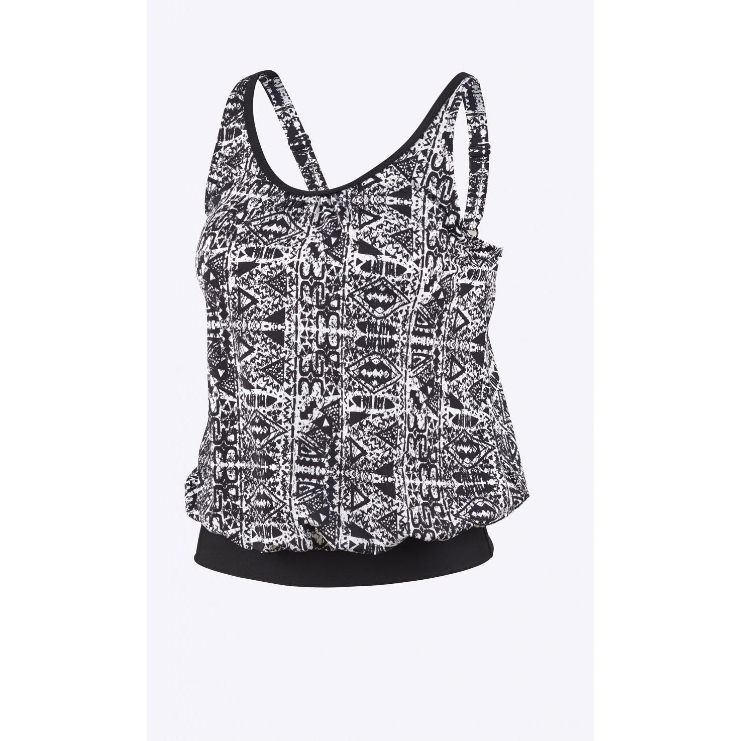 Beco, Damen, Bikini, Beermann GmbH Tankini-Top, C-Cup Standard weiss/schwarz 38, Schwarz, Weiss, (38)