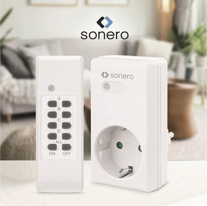 Produktbild Sonero Funksteckdosen-Set S-RCS204, Indoor (30 m)