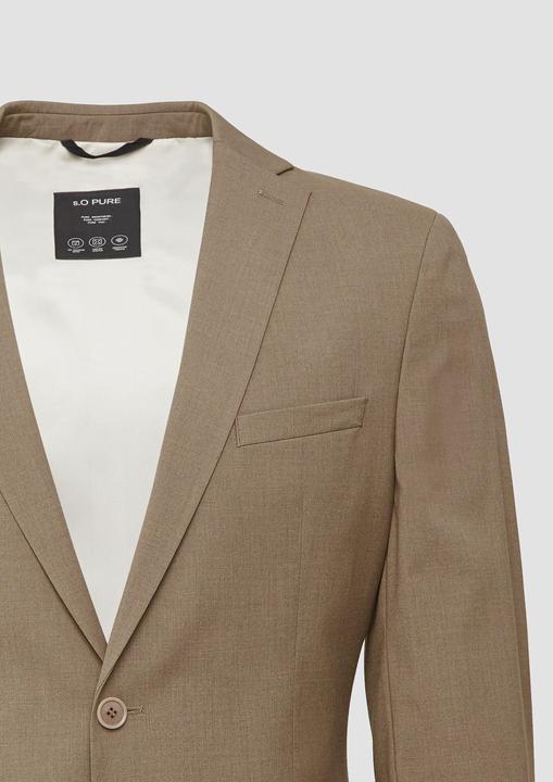 Actual product image S.Oliver Indoor-Jacke s.O PURE: Anzug-Sakko aus melierter Stretch-Ware (94)