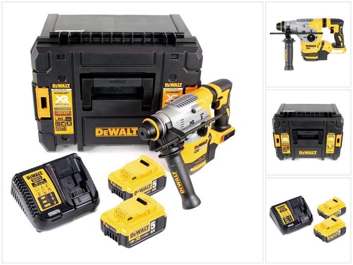Produktbild DeWalt DCH 283 P2 Akku Kombihammer 18V 2,8J SDS plus Brushless+ 2x Akku 5,0Ah + Ladegerät + TSTAK