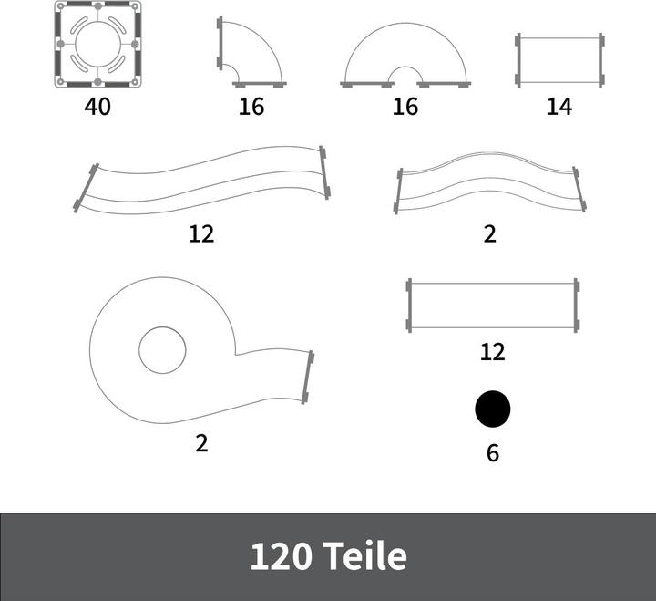 Actual product image Mntl Magnetic marble run