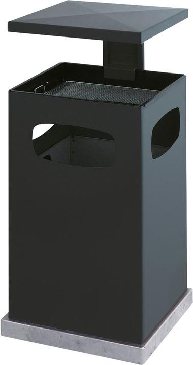 Produktbild kaiserkraft Abfallsammler für aussen, mit Aschereinsatz und Schutzdach (38 l)